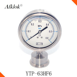 Calibre de pressão sanitário do gás do manômetro, tipo calibre do diafragma de pressão da grade do gás