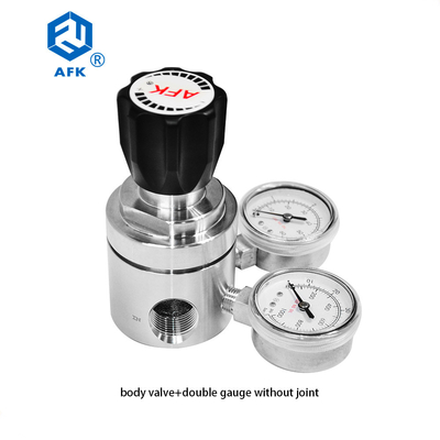 Regulador de pressão industrial de aço inoxidável do gás de AFK R13 para o CO2 do gás do nitrogênio do hélio