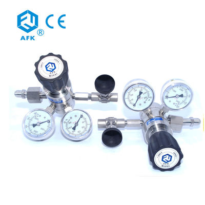 Regulador de pressão do cilindro do regulador de pressão AFK do calibre de PCTFE 3000psi dois 316L