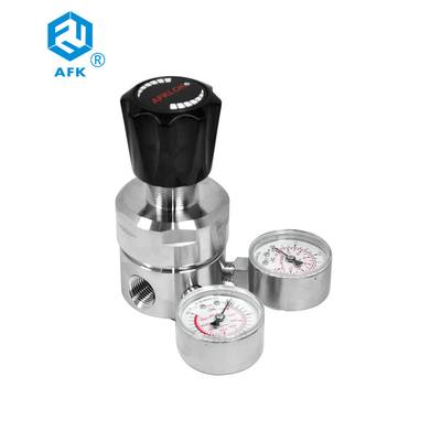 High Pressure 3500psi Double Gauge Regulator SS 316 Stainless Steel Pressure Reducers