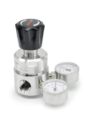 quality Redutores de pressão de aço inoxidável dos SS 316 de alta pressão do regulador do calibre do dobro 3500psi factory