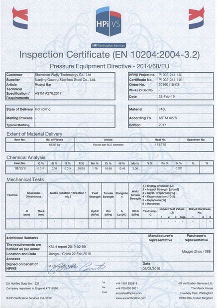 CHINA Shenzhen Wofly Technology Co., Ltd. Certificações